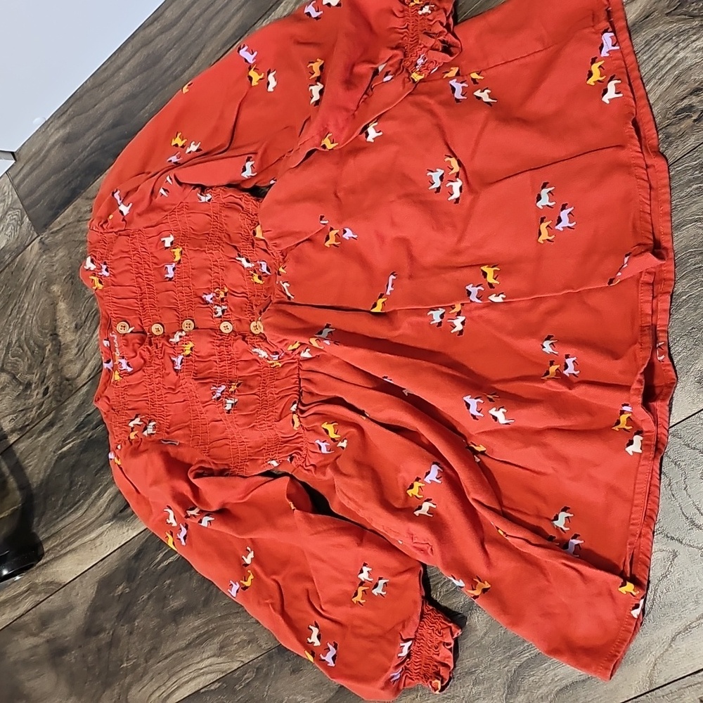 Girls Cat & Jack Dress, burnt orange, S (6/7)